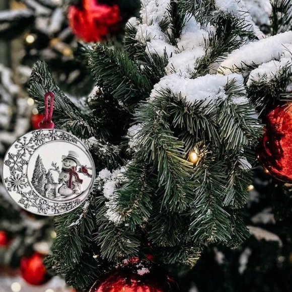 Silver Snowman Ornament (NIP) - Picture 3 of 3